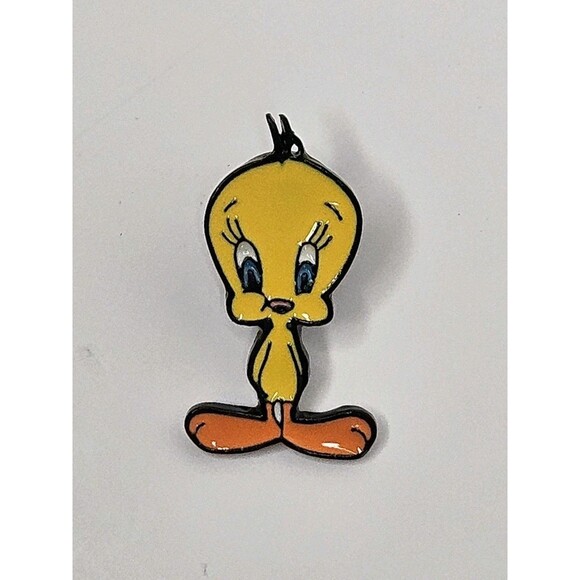Tweety Bird Enamel Pin Looney Tunes WB Cartoon 1.25" Brooch - Picture 1 of 3